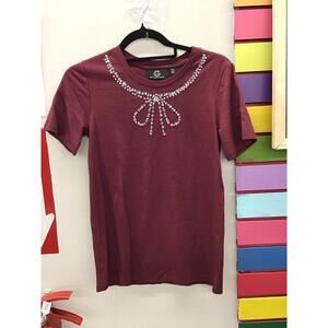 Tee-shirt Manches Longues G By Giuliana En Jersey éco-luxe, Couleur Ivoire - Neuf Sans étiquettes